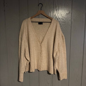 ASOS Design Apricot V-Neck Button Cardigan — Size 22